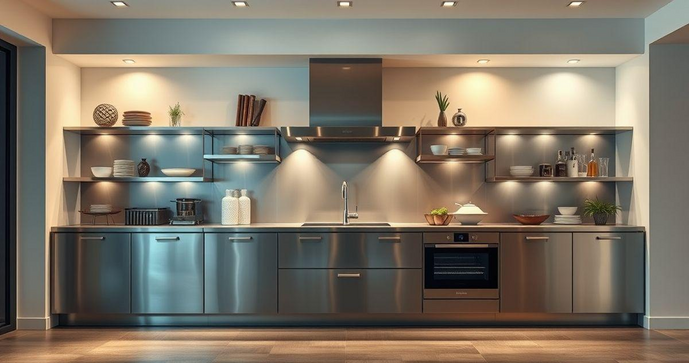 Arm&aacute;rio de inox para cozinha: a escolha ideal para modernidade e praticidade