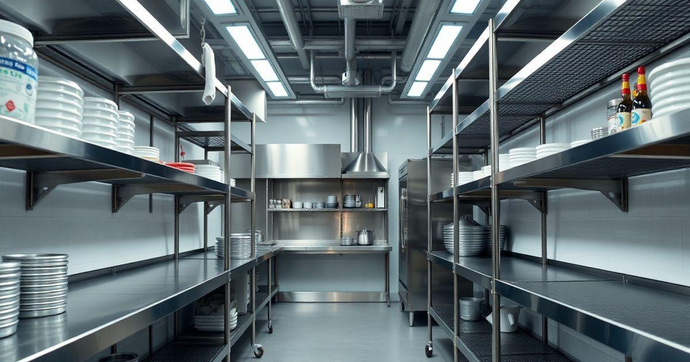 Prateleiras Inox para Cozinha Industrial