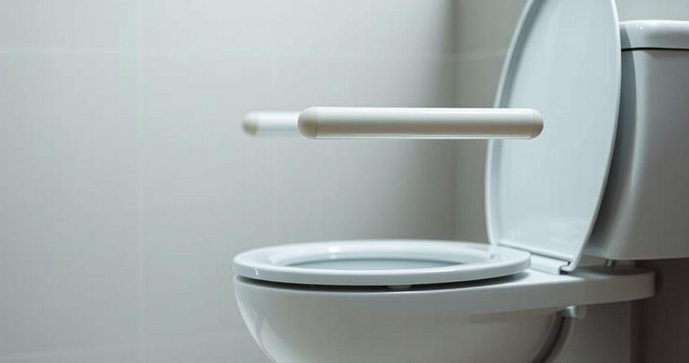 Barra de apoio articulada para vaso sanit&aacute;rio: seguran&ccedil;a e conforto no banheiro