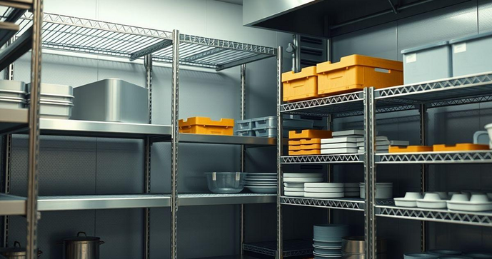 Prateleiras inox cozinha industrial: como escolher e otimizar seu espa&ccedil;o