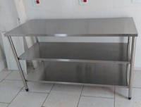 Mesa para cozinha em aço inox